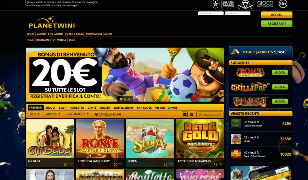 online casino games list