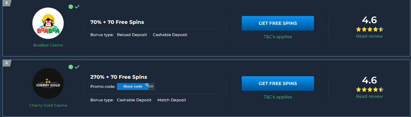 no deposit 20 free spins