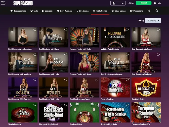 best online casino table games